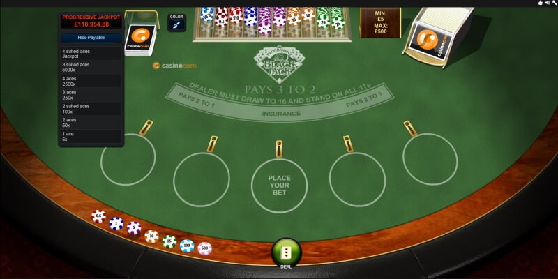 Blackjack table